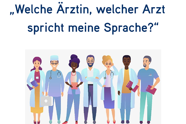gezeichnete Ärzte stehen in einer Reihe nebeneinander