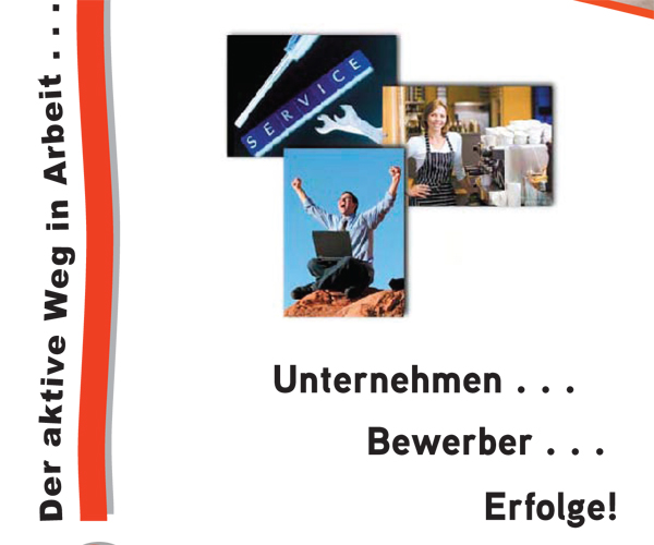 die Titelseite einer Broschüre des Arbeitgeberservices.