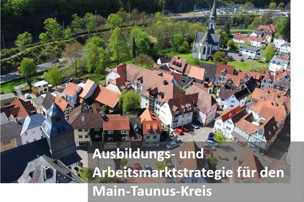 einen Ausschnitt der Titelseite der Ausbildungs- und Arbeitsmarktstrategie des Main-Taunus-Kreises