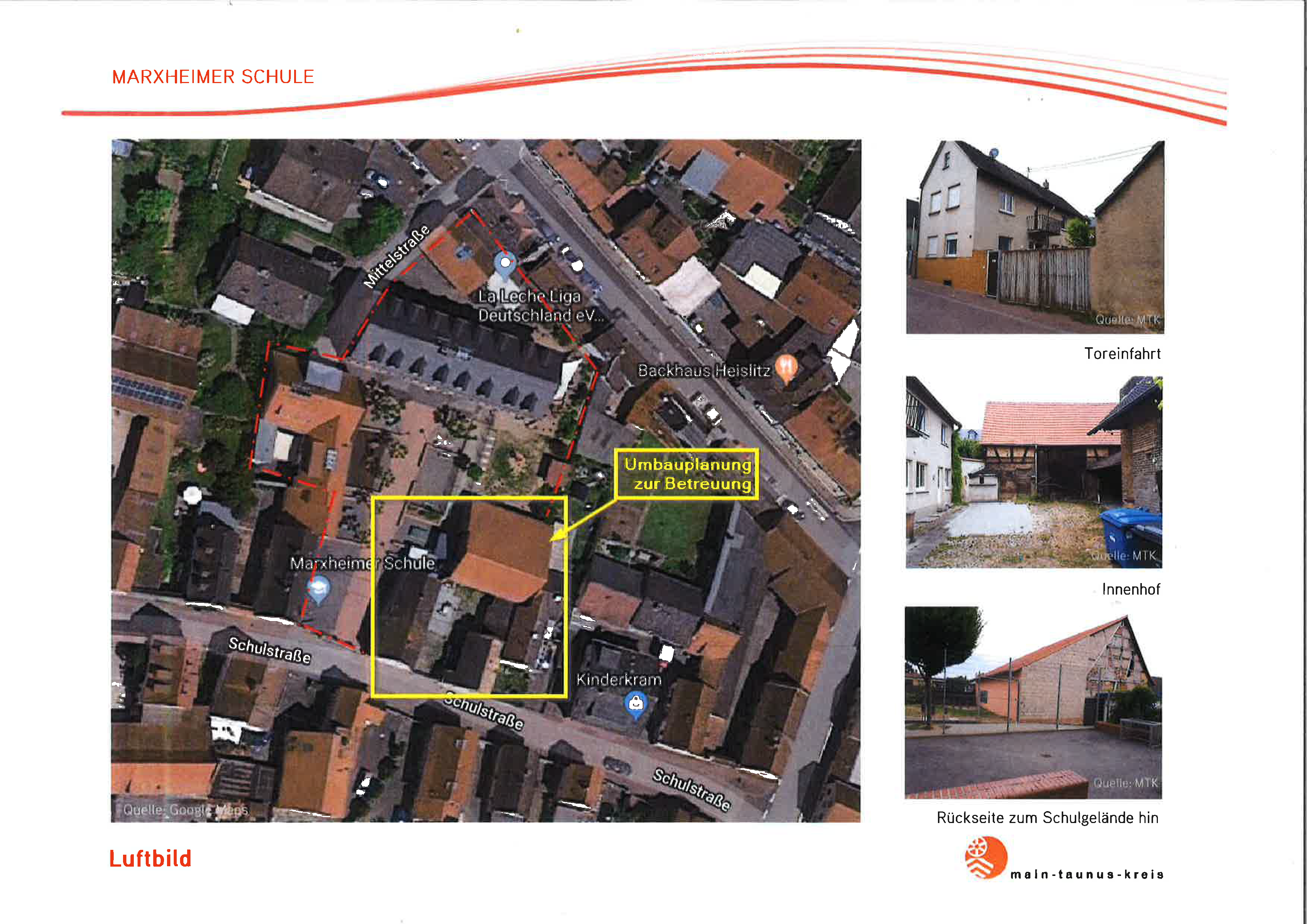 Lageplan Umbauplanung