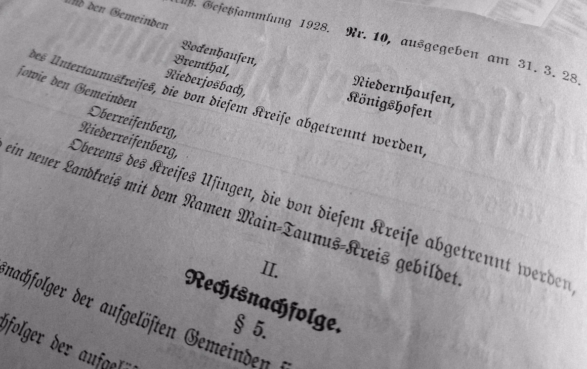 Geburtsurkunde des Kreises