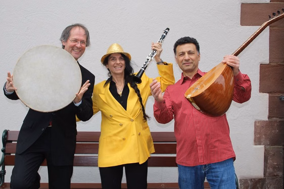 Musiker Gabriely, Waechter und Atti mit Instrumenten