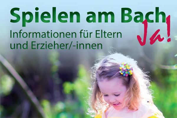 Text Spielen am Bach - Ja! mit dem Foto eines Mädchens