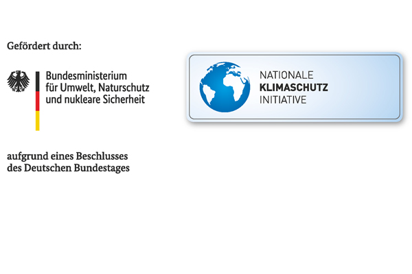 Logos des Bundes und der Klimaschutz-Initiative.