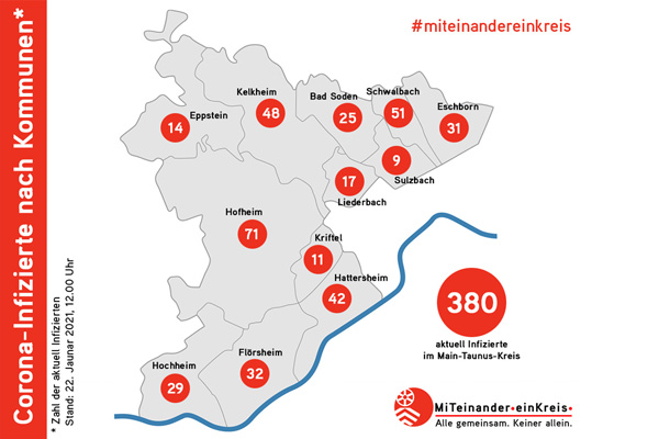 eine Landkarte mit Zahlen