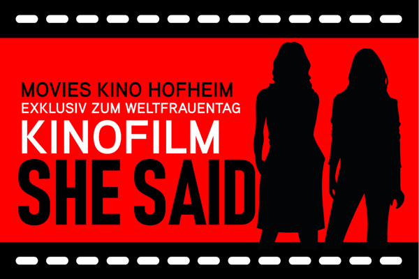 Filmstreifen-Grafik mit den Silhouetten von zwei Frauen