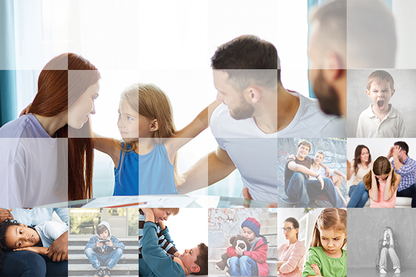 Eine Collage aus Kindern und Jugendlichen aus dem Alltag