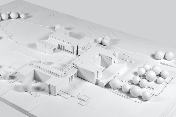 3D-Visualsierung des Landratsamtes im aktuellen Bestand ohne Erweiterungsgebäude