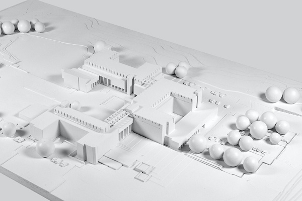 3D-Visualsierung des Landratsamtes im aktuellen Bestand ohne Erweiterungsgebäude