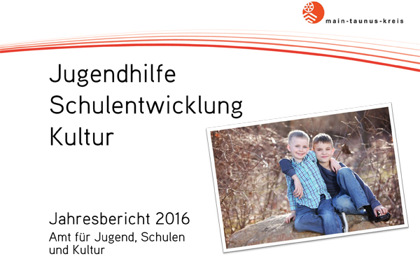 einen Ausschnitt der Titelseite des Jahresberichts des Amts für Jugend Schulen und Kultur