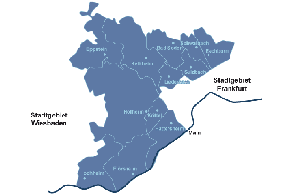 a map from Main-Taunus-Kreis